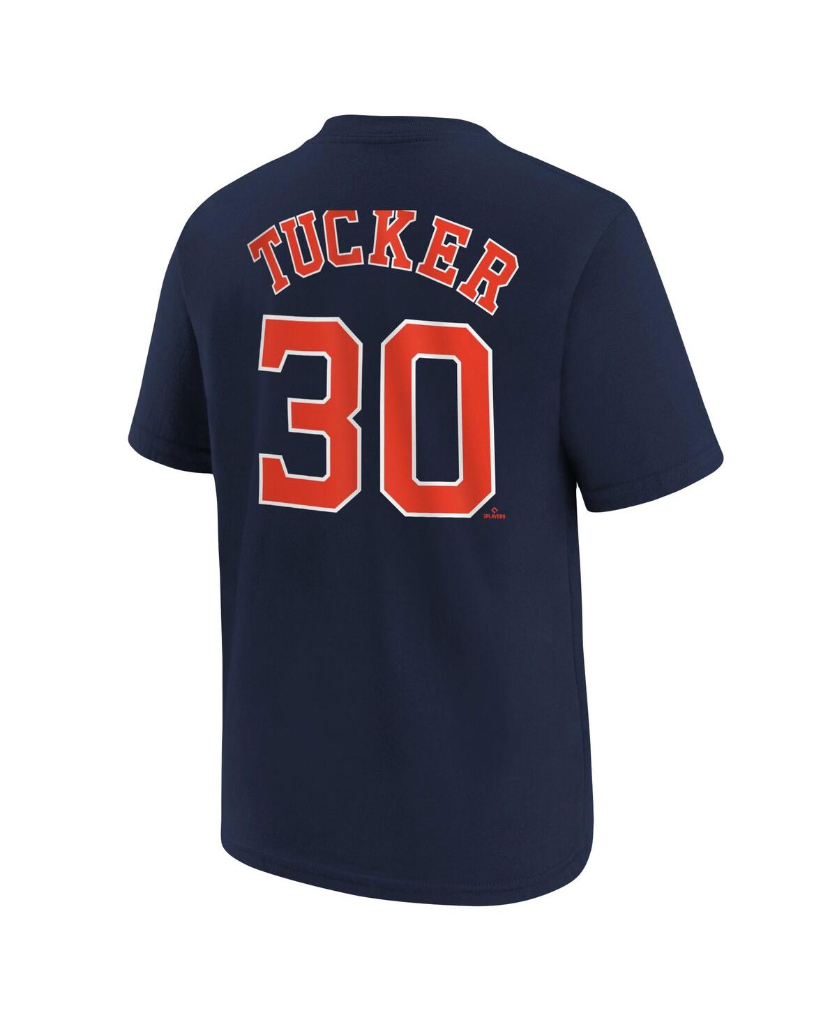 Nike Big Boys and Girls Kyle TuckerHouston Astros Name Number T-Shirt - Navy