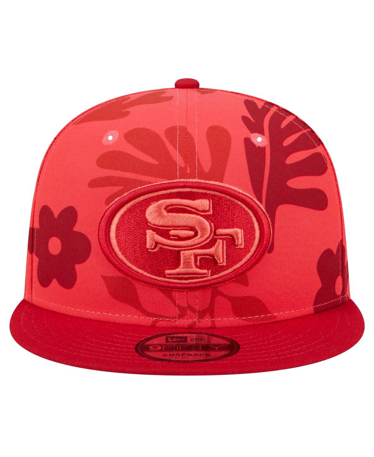 New Era Men's Scarlet San Francisco 49ers Leafy 9fifty Snapback Hat In Scarlet