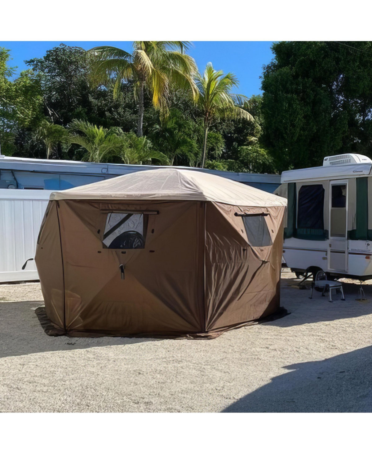 Clam Quick-Set Screen Hub Tent Wind & Sun Panels, Accessory Only,(3 Pack) - Brown