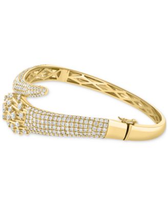 EFFY&reg; Diamond Pav&eacute; Flared Bangle Bracelet (4-1/8 ct. t.w.) in 14k Gold
