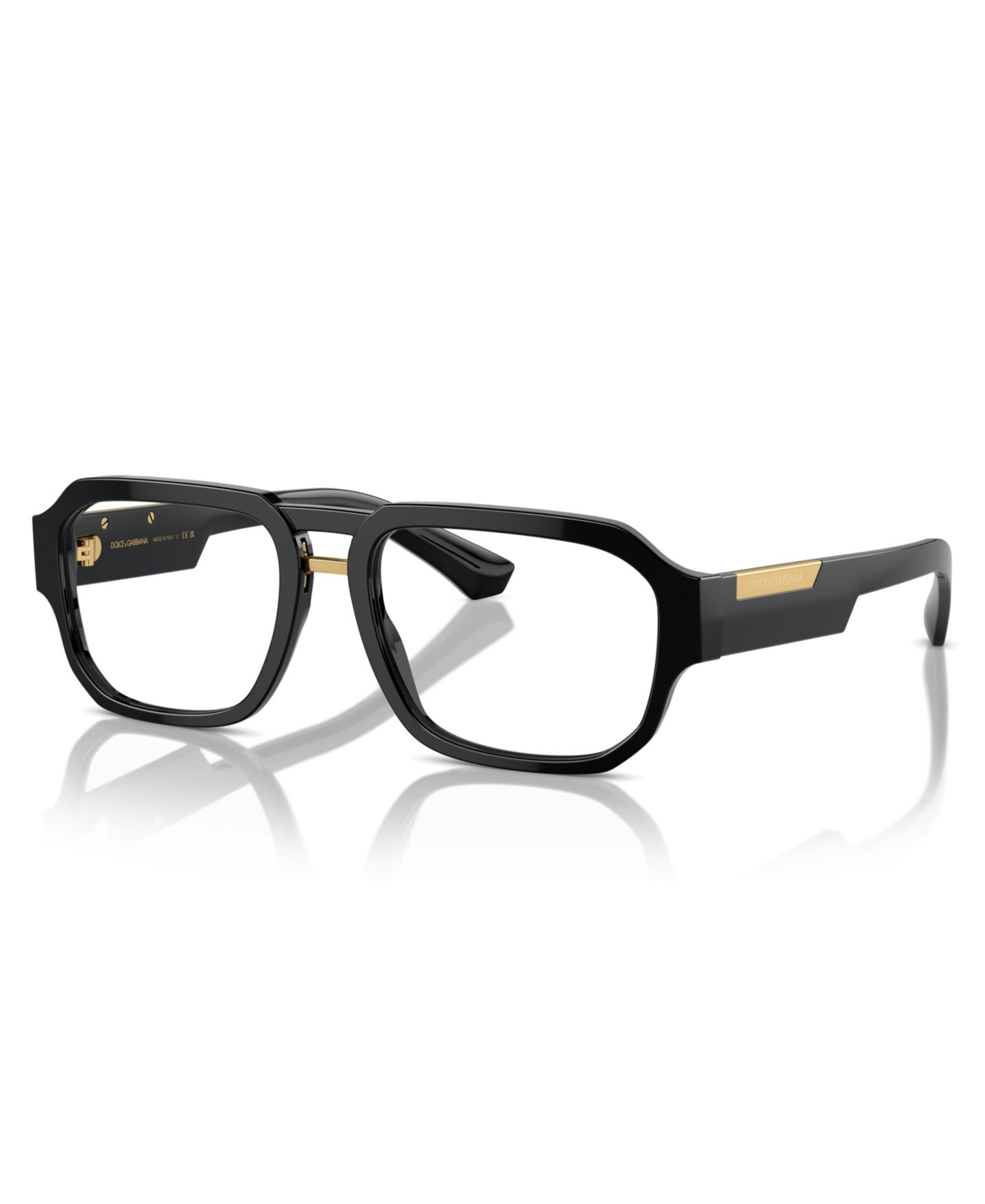Мужские очки Dolce&Gabbana Man Pilot/Aviator Plastic DG3389 Eyeglasses, цвет: Чёрный — фото 1
