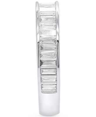 Lab Grown Diamond Baguette Band (1 ct. t.w.) in Sterling Silver or 14k Gold-Plated Sterling Silver