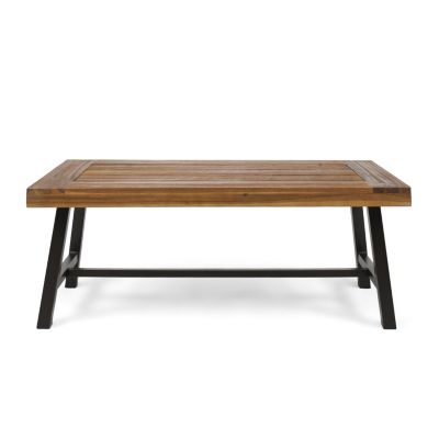 Streamdale Carlisle Modern Industrial Acacia Wood Coffee Table