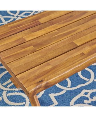 Simplie Fun Sandblast Acacia Wood Coffee Table