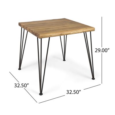 Streamdale Zion Industrial Acacia Wood & Metal Dining Table