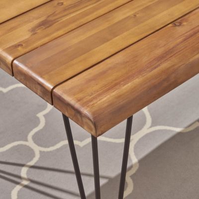 Streamdale Zion Industrial Acacia Wood & Metal Dining Table