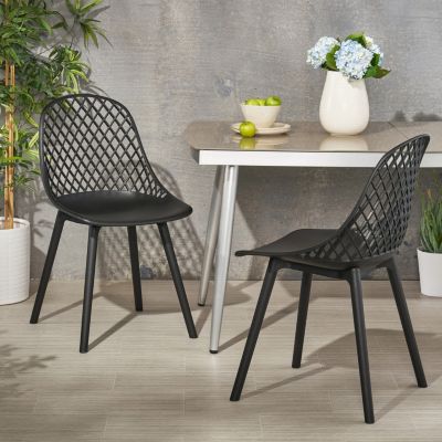 Streamdale Lily Modern Outdoor Dining Chair With Diamond Mesh