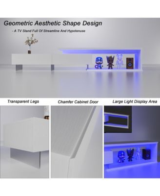 Extendable LED TV Stand with Remote Control, Multiple Lighting Modes