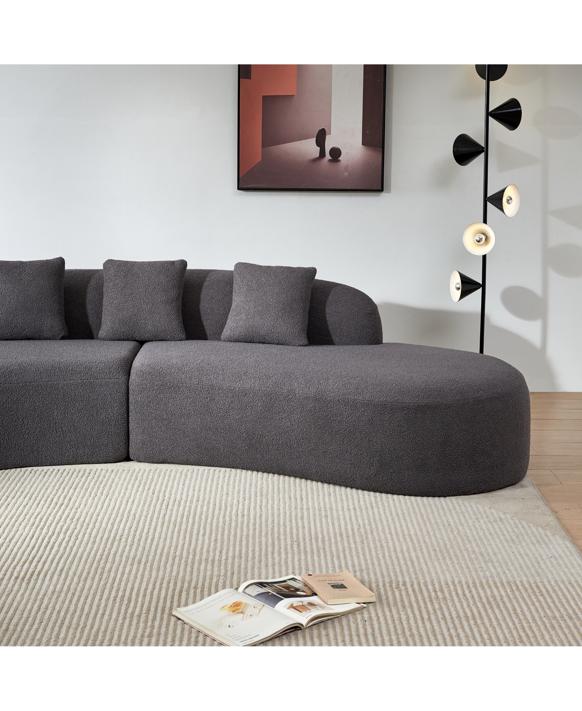 Streamdale Furniture Modern Curved 5-Seater Sectional Sofa