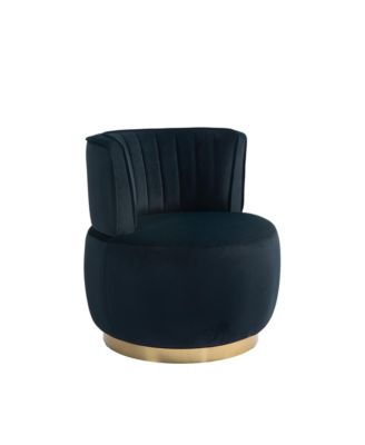 360 Swivel Velvet Barrel Accent Chair