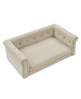 Streamdale Elevated Dog Sofa Bed for Medium and Large Dogs, Beige