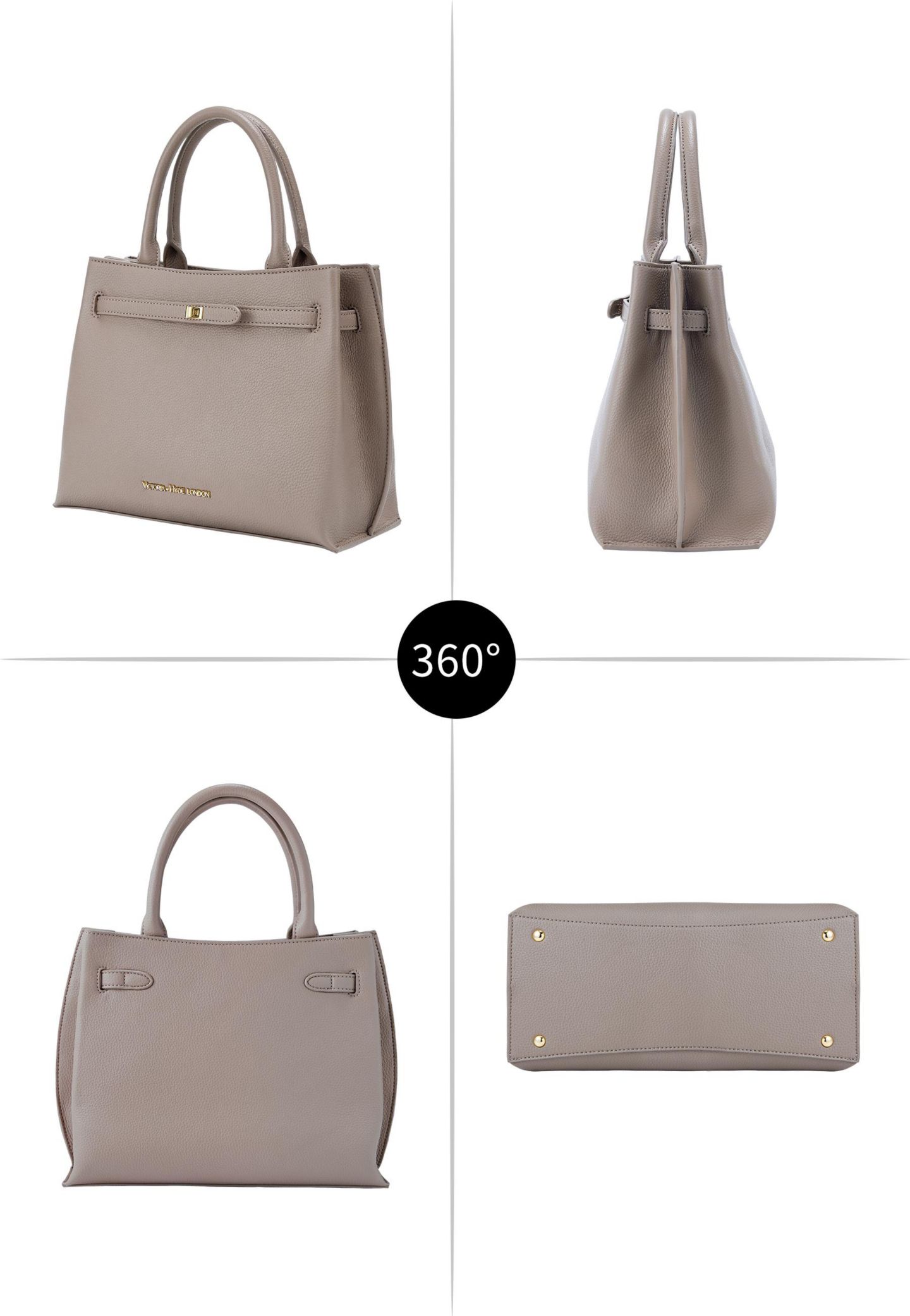 Женская сумка Victoria Hyde London Medium Satchel Handbag, цвет: Бежевый — фото 6