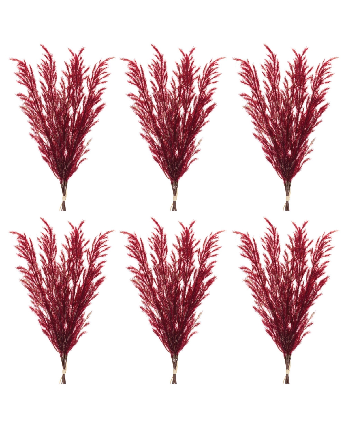 Slickblue Plume Bundles - Decorative Feathery Accents (Set of 6)