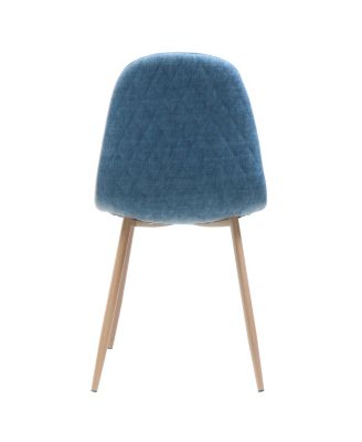 Muted Blue Fabric Dining Chairs (Set Of 2)