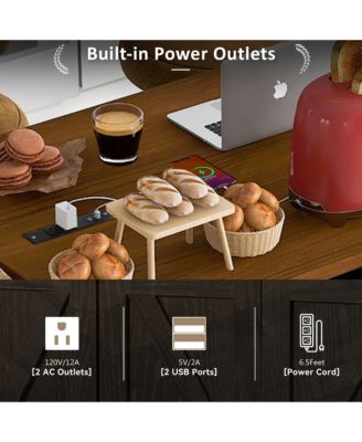 Farmhouse Drop-Leaf Storage Kitchen Island