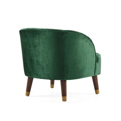 Streamdale Stylish Velvet Barrel Accent Chair with Sturdy Legs