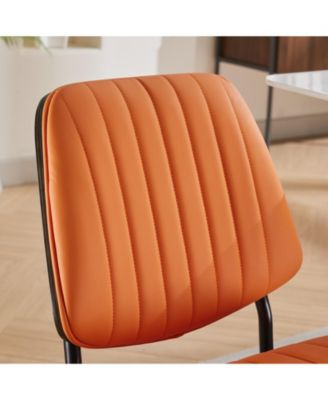 Streamdale Mid-Century Modern Faux Leather Dining Chairs (Set Of 2)