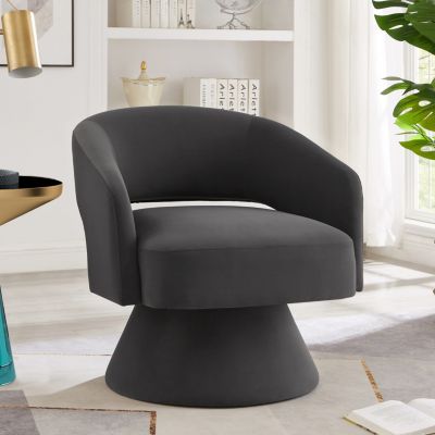 Modern Swivel Accent Chair Velvet Comfort, 360 Rotation