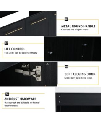 Streamdale 48" Freestanding Vanity with Resin Sink & Soft-Close Doors