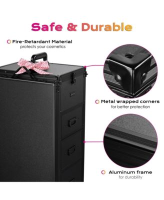 Nail Desk Mobile Station Rolling Makeup Manicure Table Nail Artist