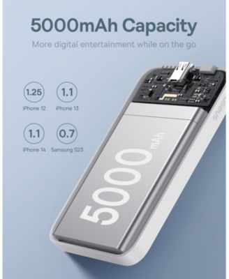 Wireless Portable Charger Magnetic Power Bank 5000mAh MagSafe Charger, Purple