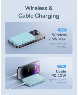 Wireless Portable Charger Magnetic Power Bank 5000mAh MagSafe Charger, Purple