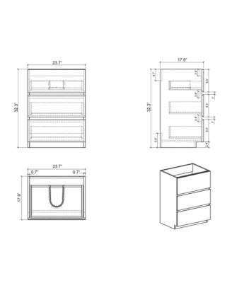 Streamdale 24" Modern Vanity Elegance, Storage, Silence