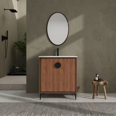 30" Bathroom Vanity Cabinet with Sink, Engineered Wood