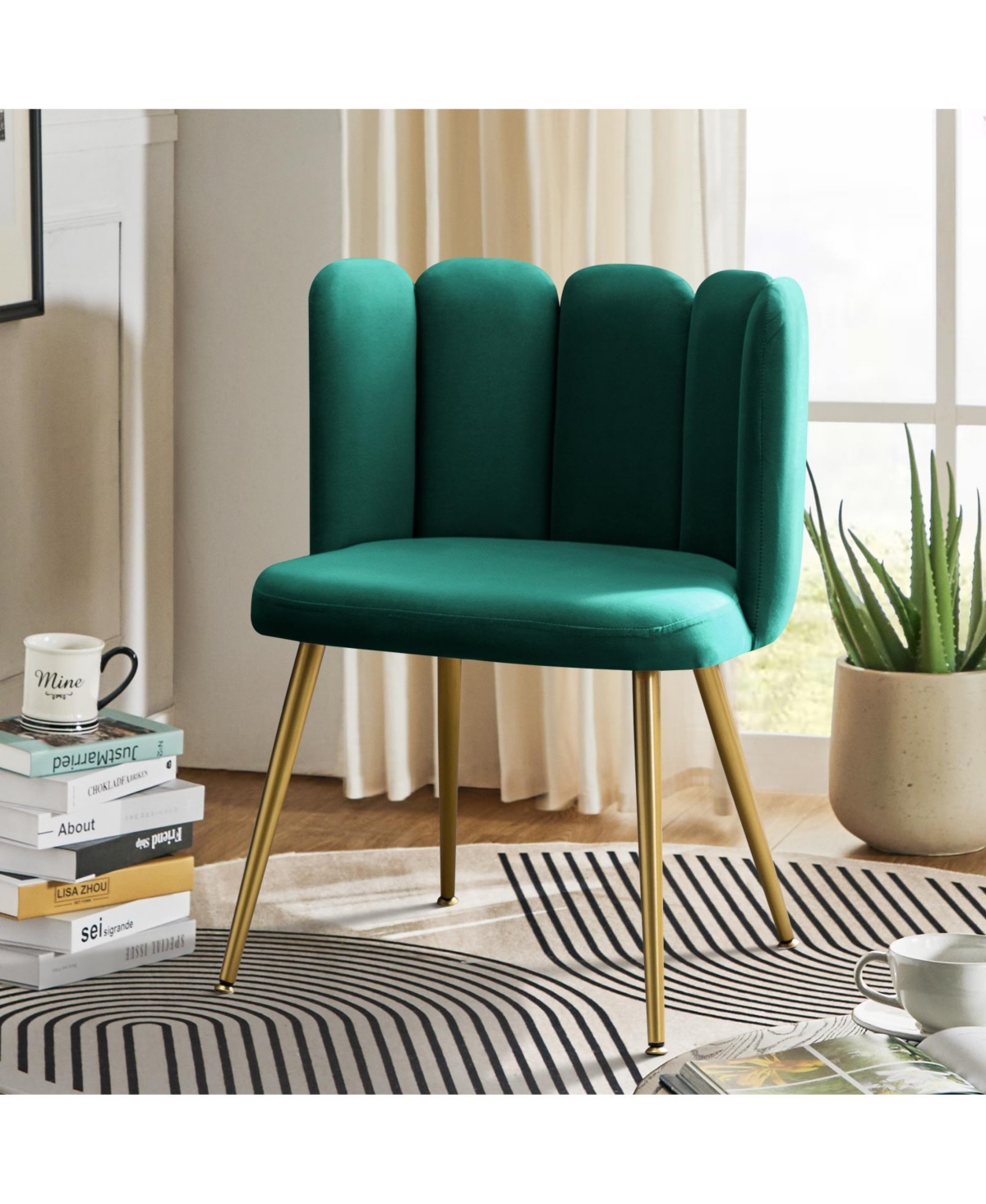 Contemporary Juan Side Chair with Tufted Back