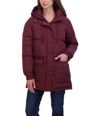 Juniors' Juniors' Hooded 3/4 Puffer Coat