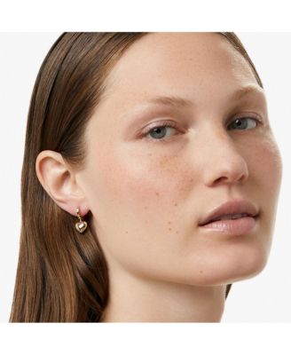 Puffed Heart Hoops - Jessica