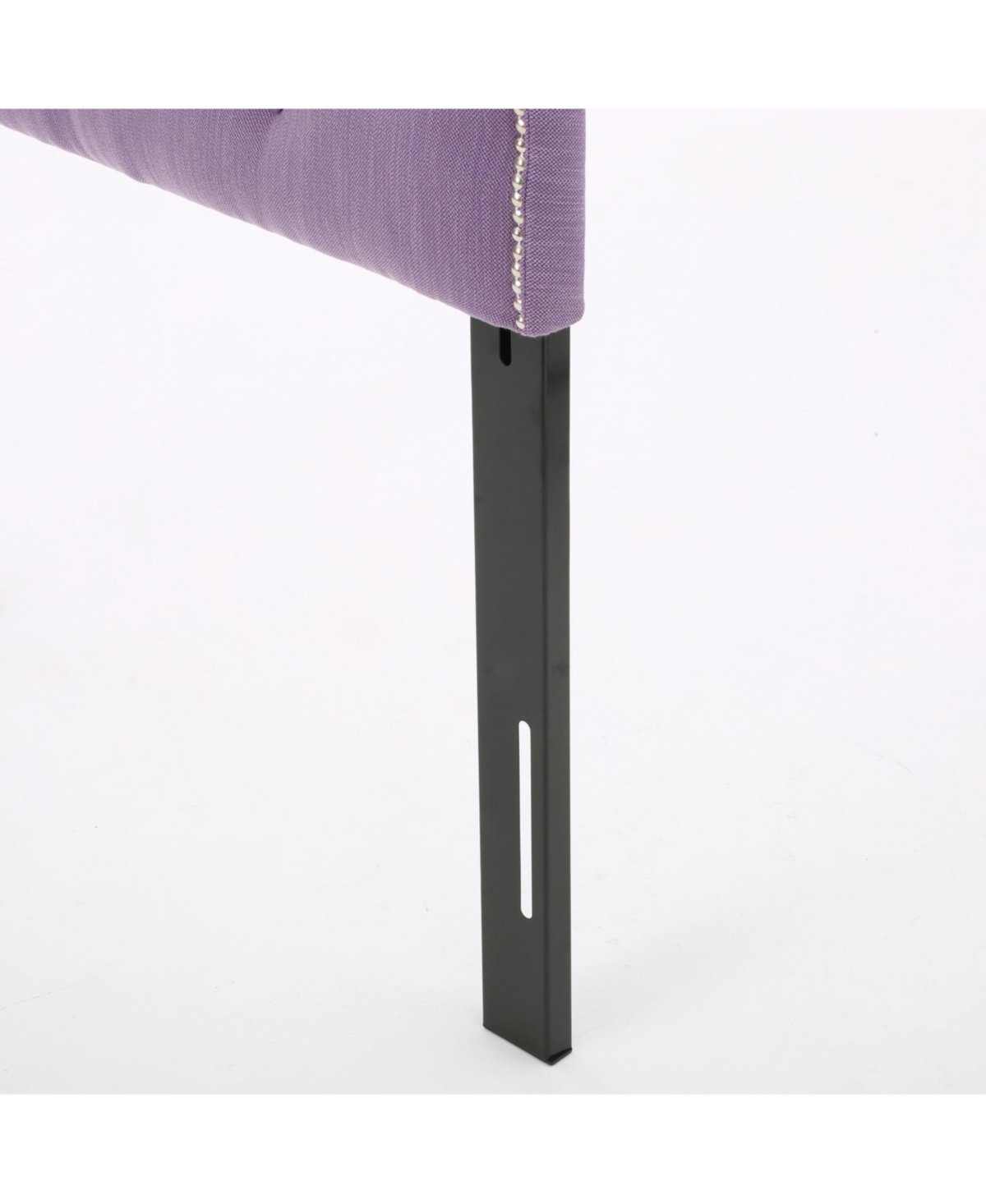 Simplie Fun Diamond-Stitched Camelback Headboard With Nailhead Accents