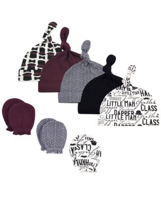 Baby Boys 16Pk Knotted Cap/Scratch Mitten Set