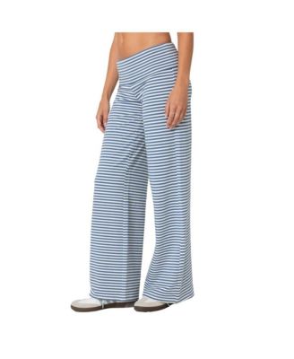 Women's Lilah Striped Fold Over Pants