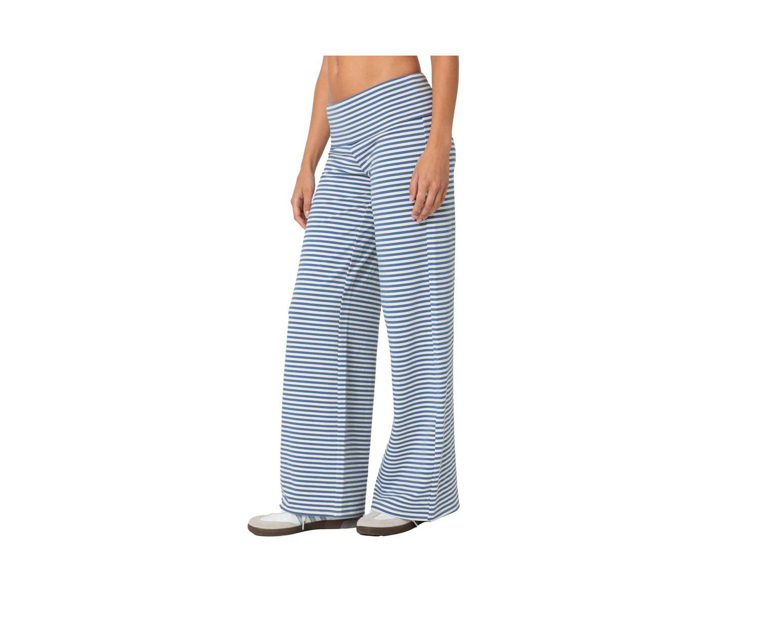 Women's Lilah Striped Fold Over Pants
