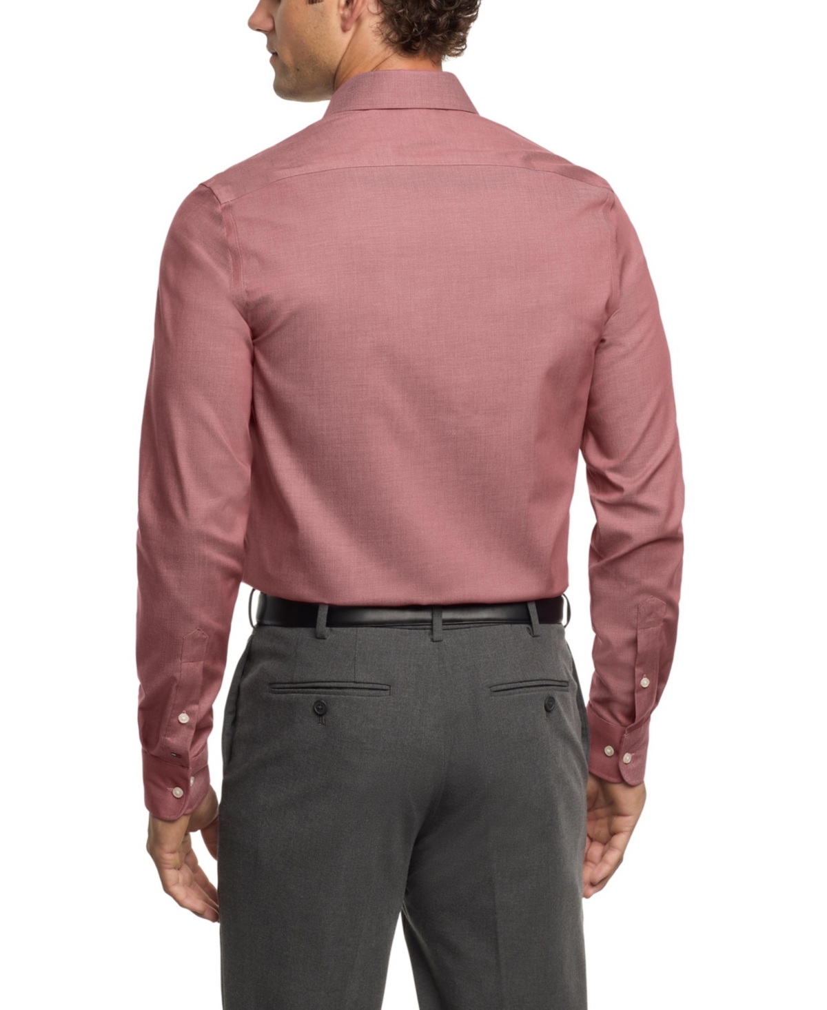 Tommy Hilfiger Men's Th Flex Slim Fit Wrinkle Free Stretch Twill Dress Shirt