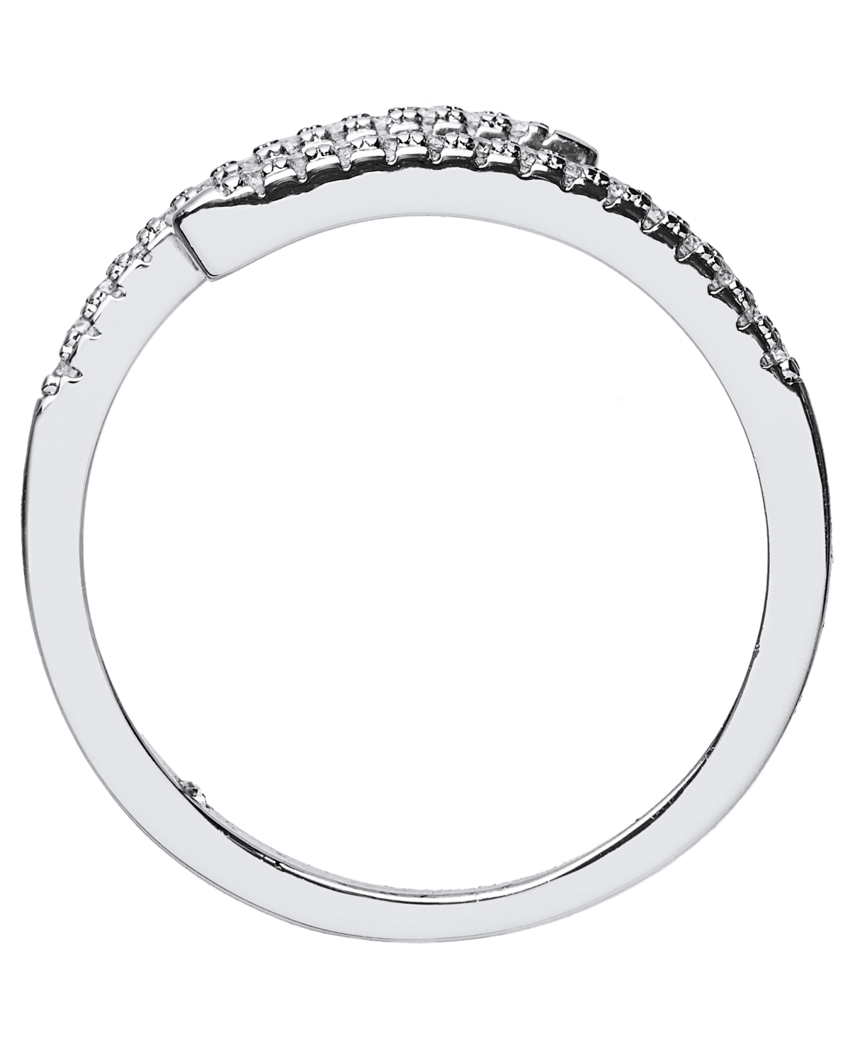 And Now This Clear Cubic Zirconia Triple Stack Ring In Silver