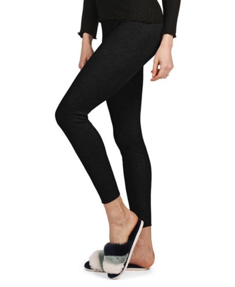 Женские леггинсы MeMoi 100% Cotton Pointelle Rib Knit Seamless, цвет: Чёрный