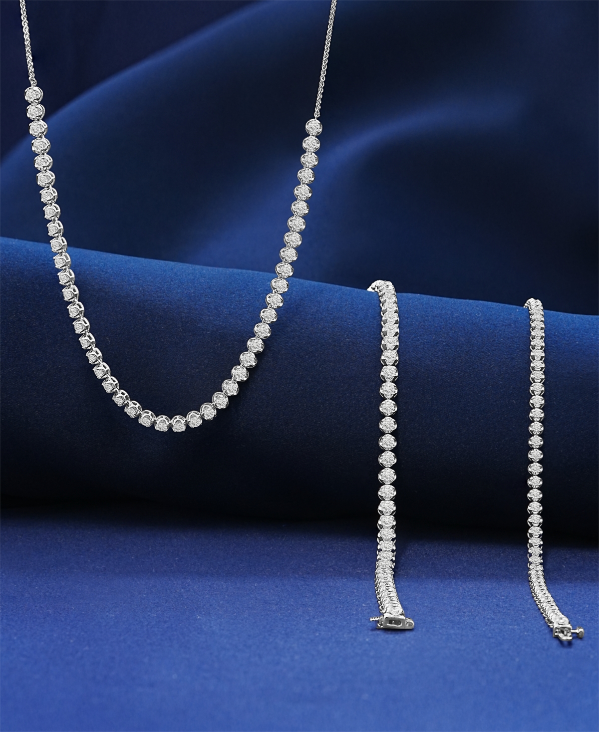 Wrapped In Love Diamond Claw-set Tennis Bracelet (4 Ct. T.w.) In 14k White Gold, Created For Macy's In White Gold