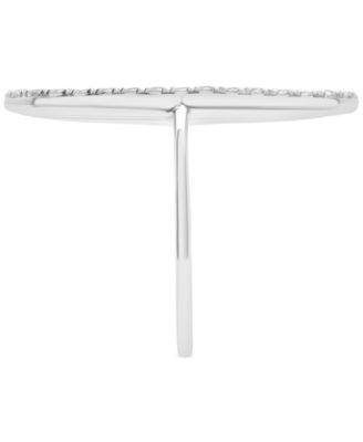 Diamond Open Oval Statement Ring (1/2 ct. t.w.) in 14k White or Yellow Gold, Created for Macy's