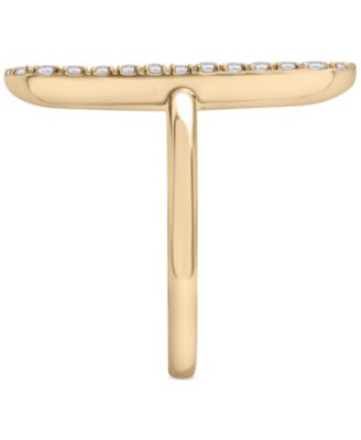 Diamond Open Rectangle Statement Ring (1/2 ct. t.w.) in 14k  Yellow or White Gold, Created for Macy's
