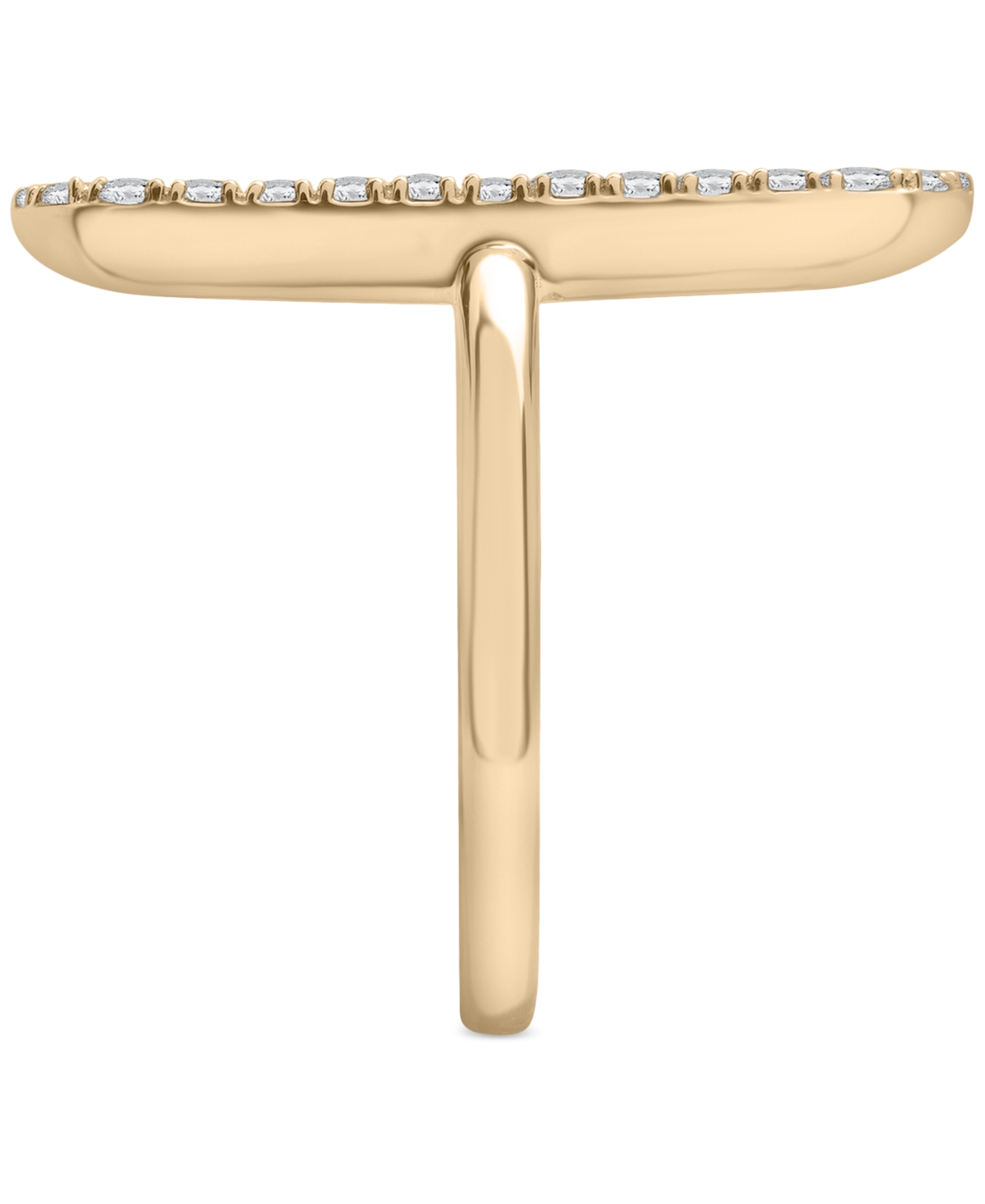Wrapped In Love Diamond Open Rectangle Statement Ring (1/2 Ct. T.w.) In 14k Yellow Or White Gold, Created For Macy's In Yellow Gold