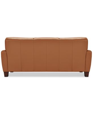Galligher 82" Leather Sofa - Macy's Exclusive