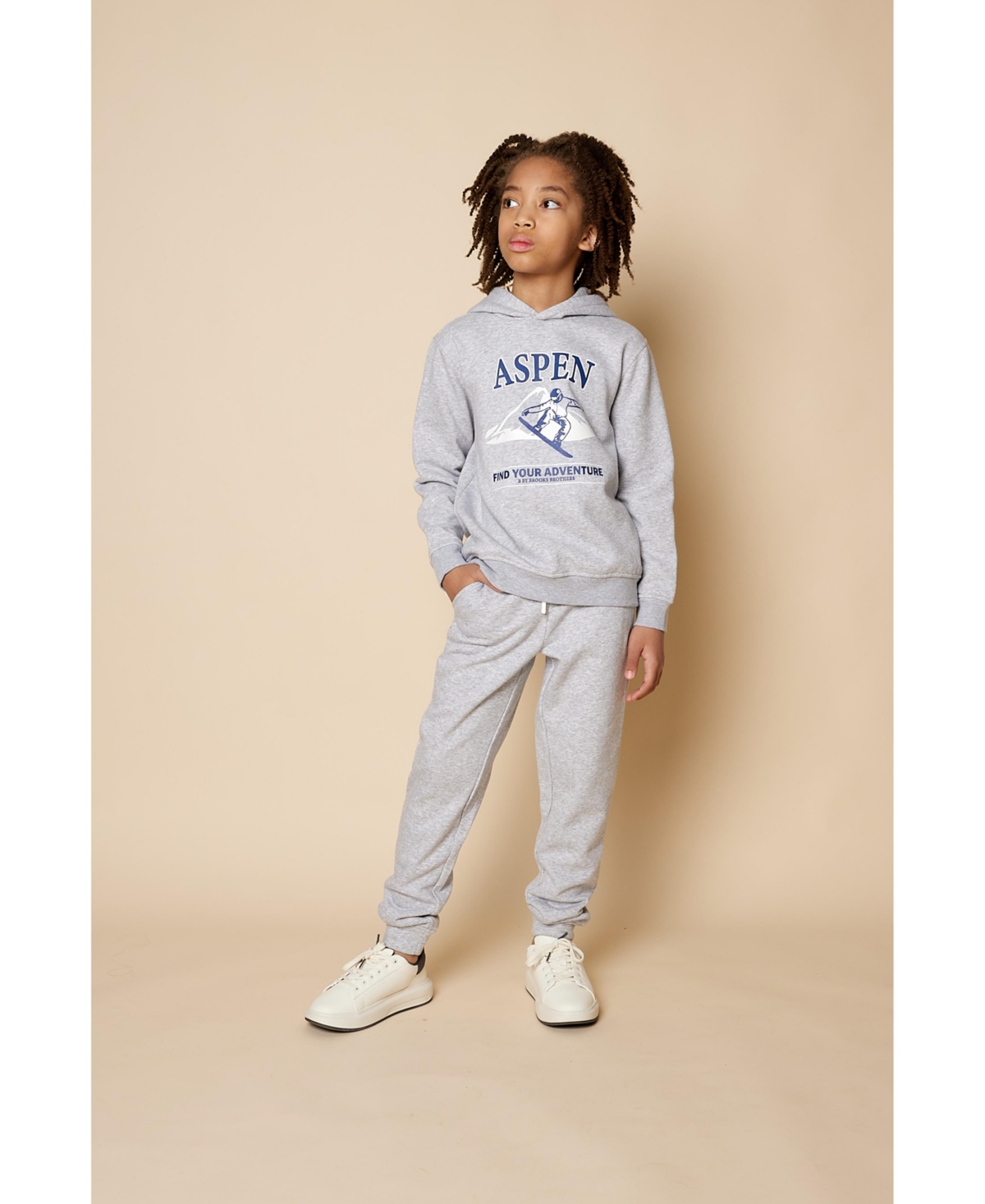 Brooks Brothers B By  Big Boys Fleece Sweatpant In Med Grey