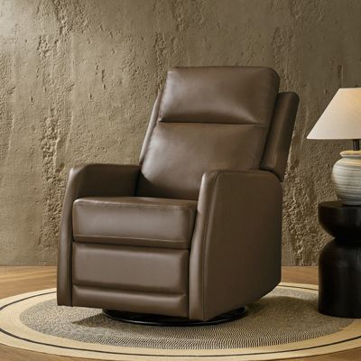 Donat Faux Leather Swivel Recliner