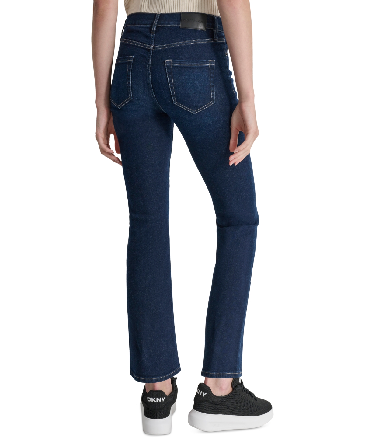 DKNY JEANS PETITE HIGH-RISE BOOTCUT JEANS 