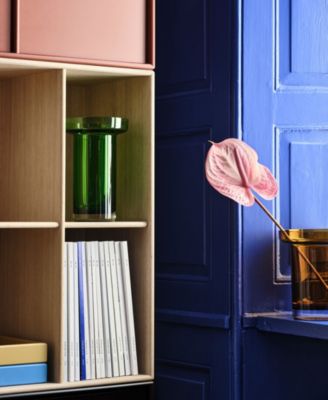 8" Limelight Low Crystal glass Vase