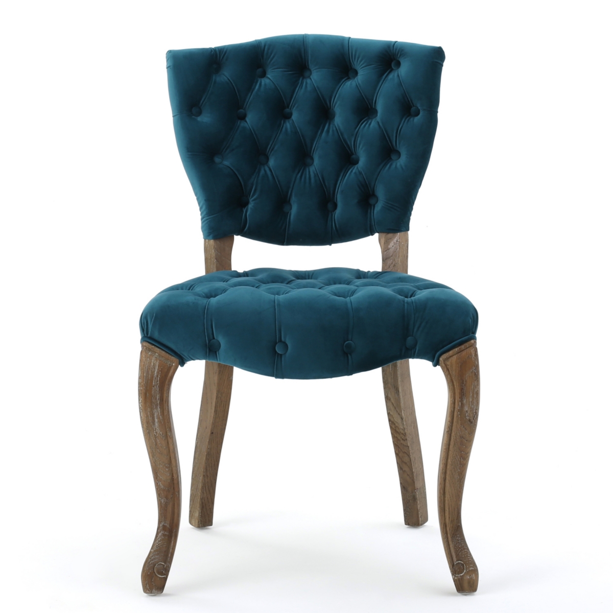 Streamdale Kd Button-Tufted Dining Chair With Scrolled Legs