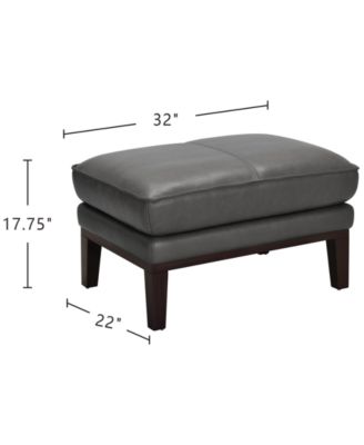 Kettner 32" Leather Ottoman, Created for Macy's