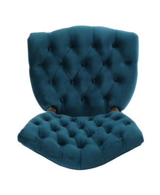 2 Pc Upholstered Fabric  Tufted  Dining Chairs